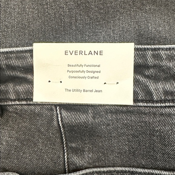 Everlane NWT Washed Black Utility Barrel Jeans (Size 26 Regular) - Picture 7 of 8